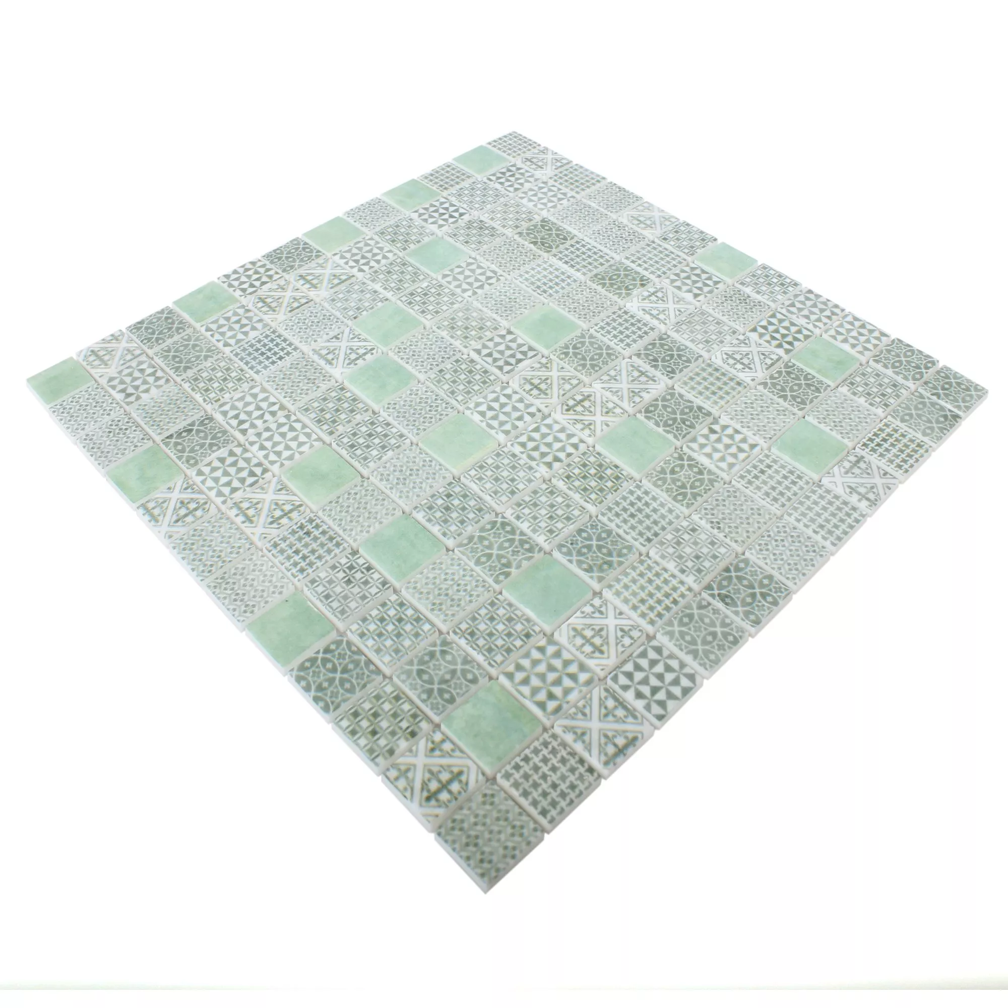 Vzorek Skleněná Mozaika Dlaždice Malard Zelená