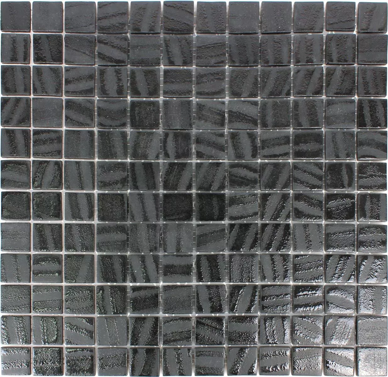 Skleněná Mozaika Dlaždice Mascota Černá Antracitová