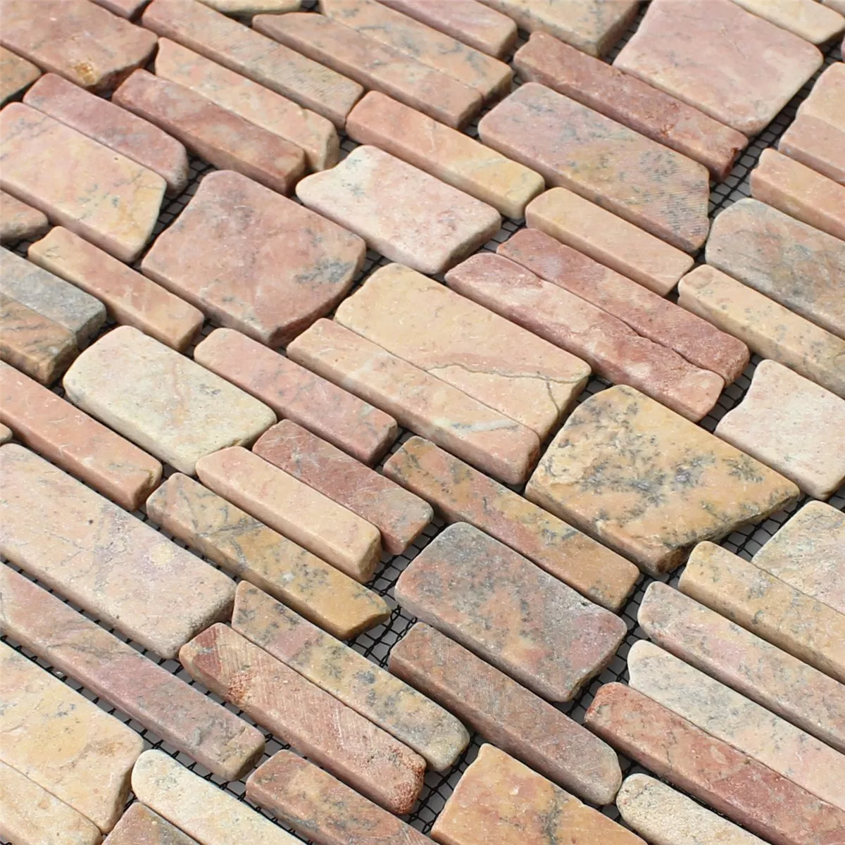 Mozaiková Dlaždice Mramor Přírodní Kámen Brick Rosso Verona