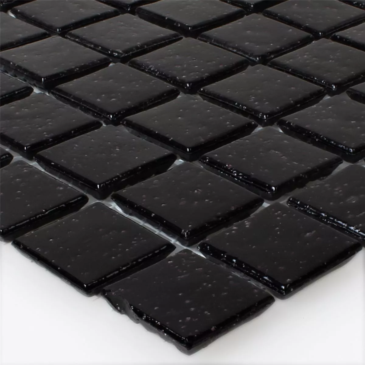 Mozaiková Dlaždice Sklo Černá Uni 20x20x4mm Mozaiková Dlaždice Sklo Černá Uni 20x20x4mm