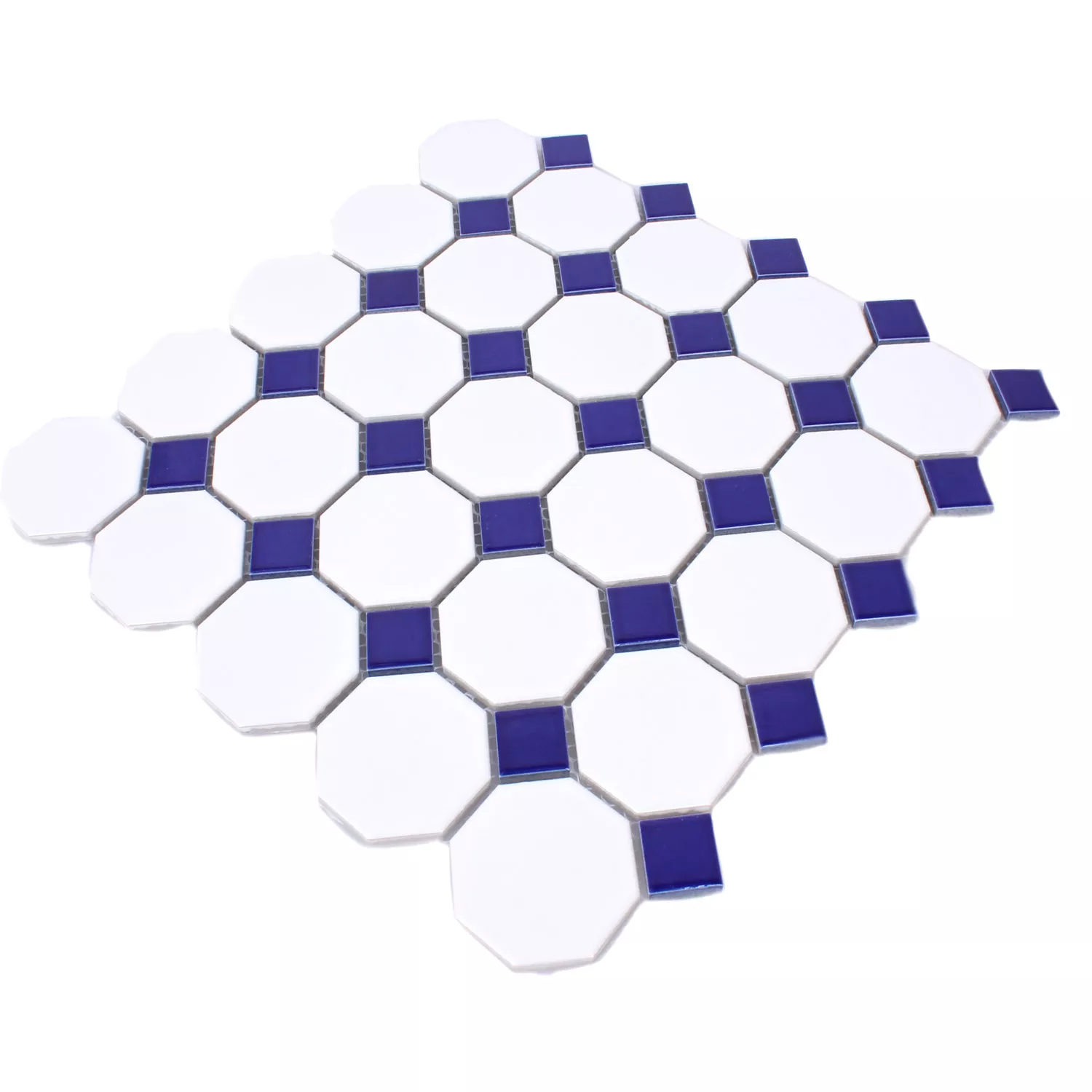 Mozaiková Dlaždice Keramika Osmiúhelník Belami Bílá Modrá