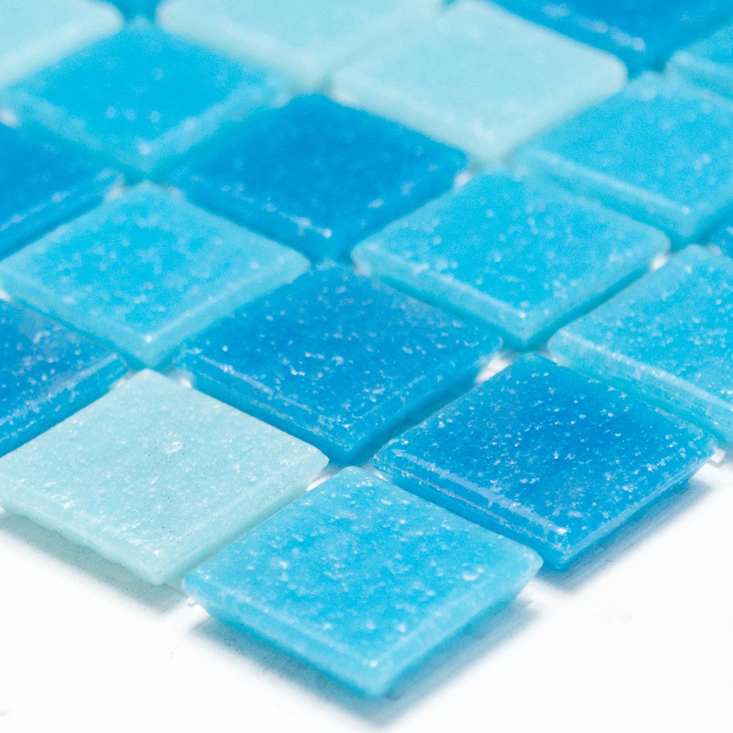 Vzorek Skleněná Mozaika Dlaždice Modrá Mix
