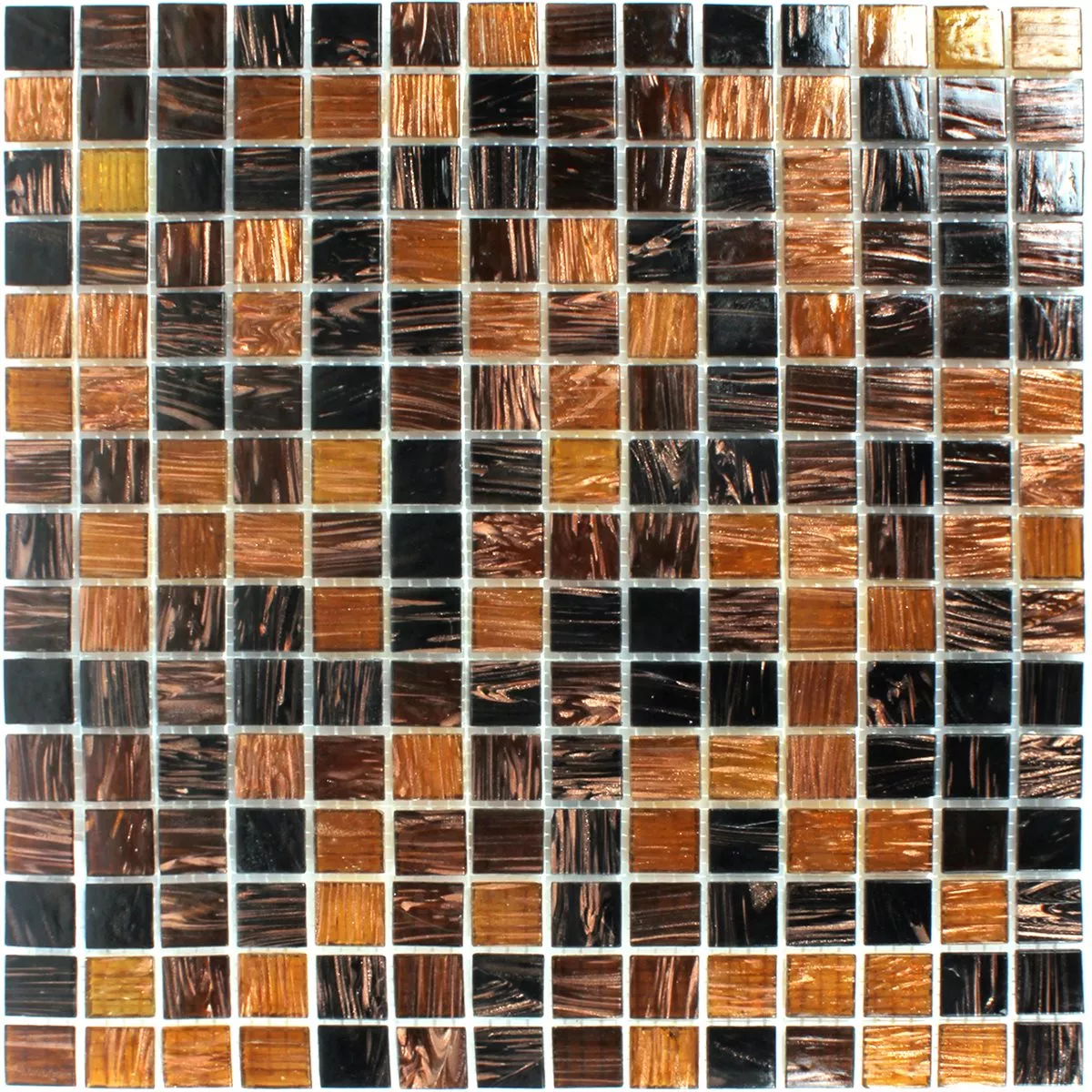 Vzorek Skleněná Mozaika Dlaždice Goldstar Hnědá Mix