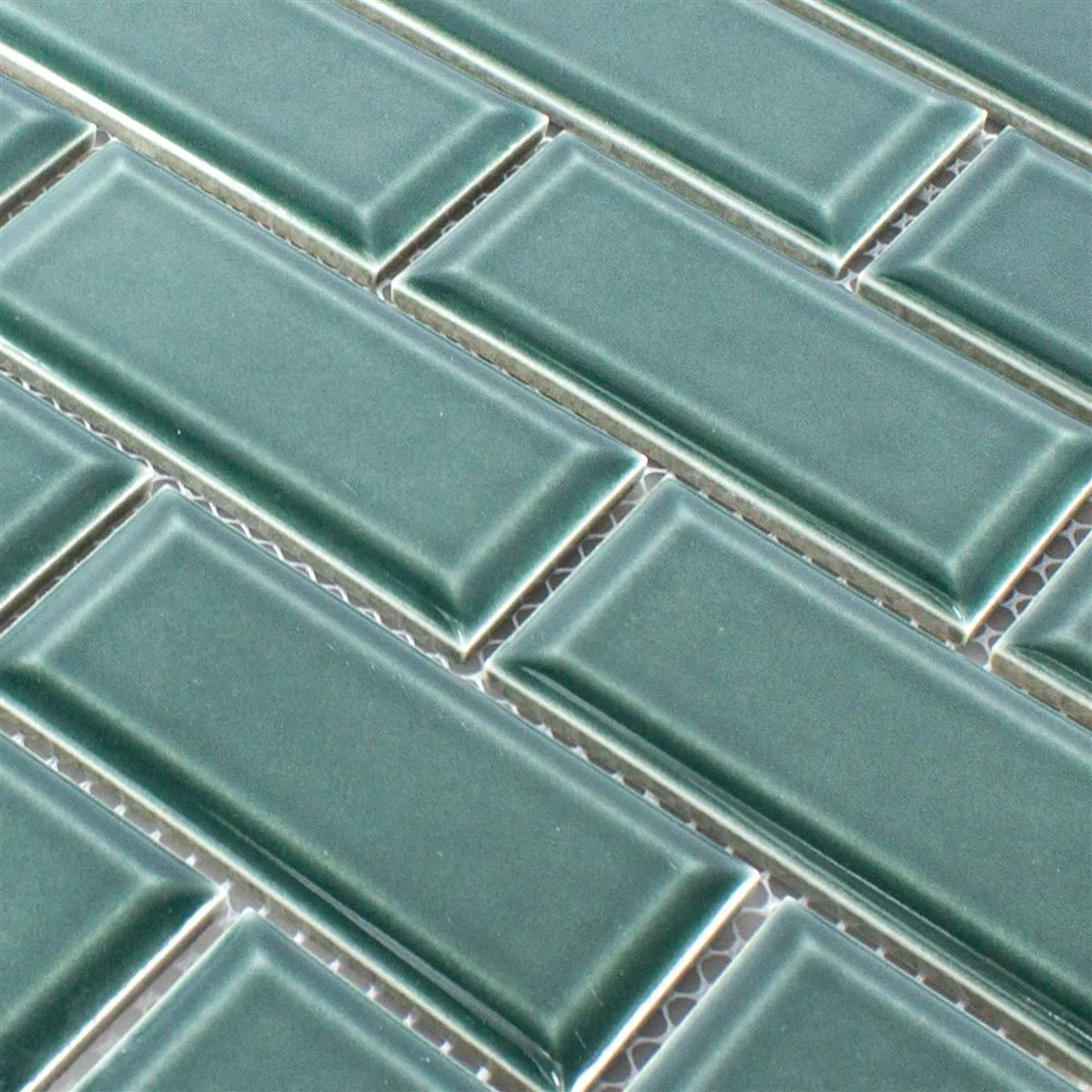 Vzorek Keramika Mozaikové Dlaždice StPauls Metro Fazeta Zelená