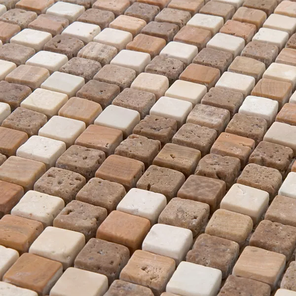 Mozaikové Dlaždice Mramorová Hnědá Směs 15x15x8mm