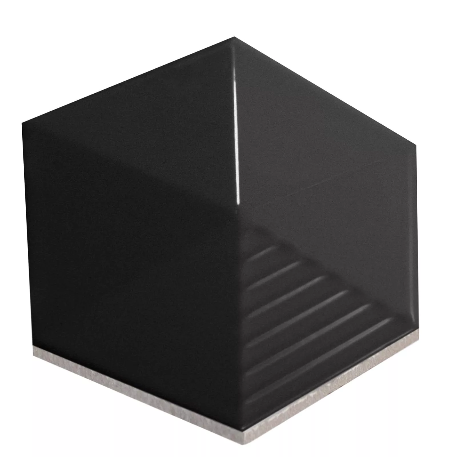Vzorek Nástěnné Obklady Rockford 3D Šestiúhelník 12,4x10,7cm Černá