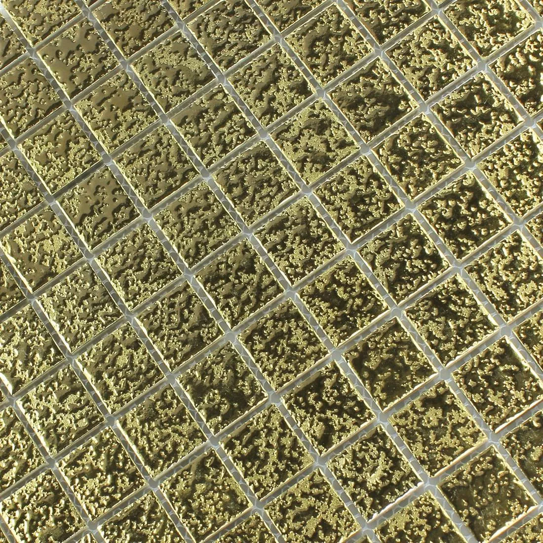 Vzorek Mozaiková Dlaždice Keramika Sherbrooke Zlatá Tepaný