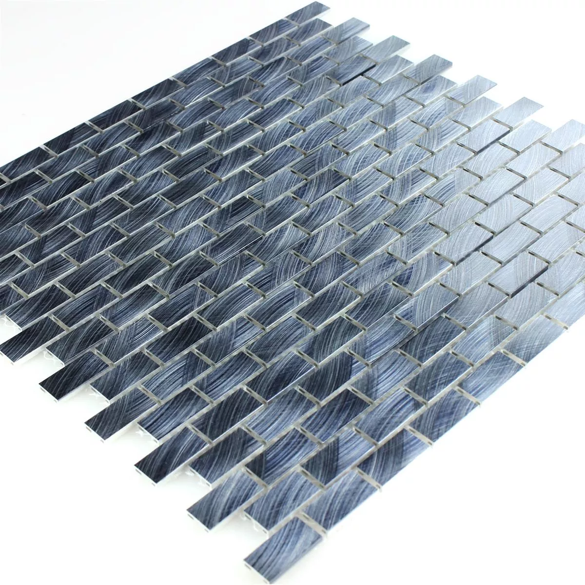 Mozaiková Dlaždice Hliník Černá 15x30x4mm
