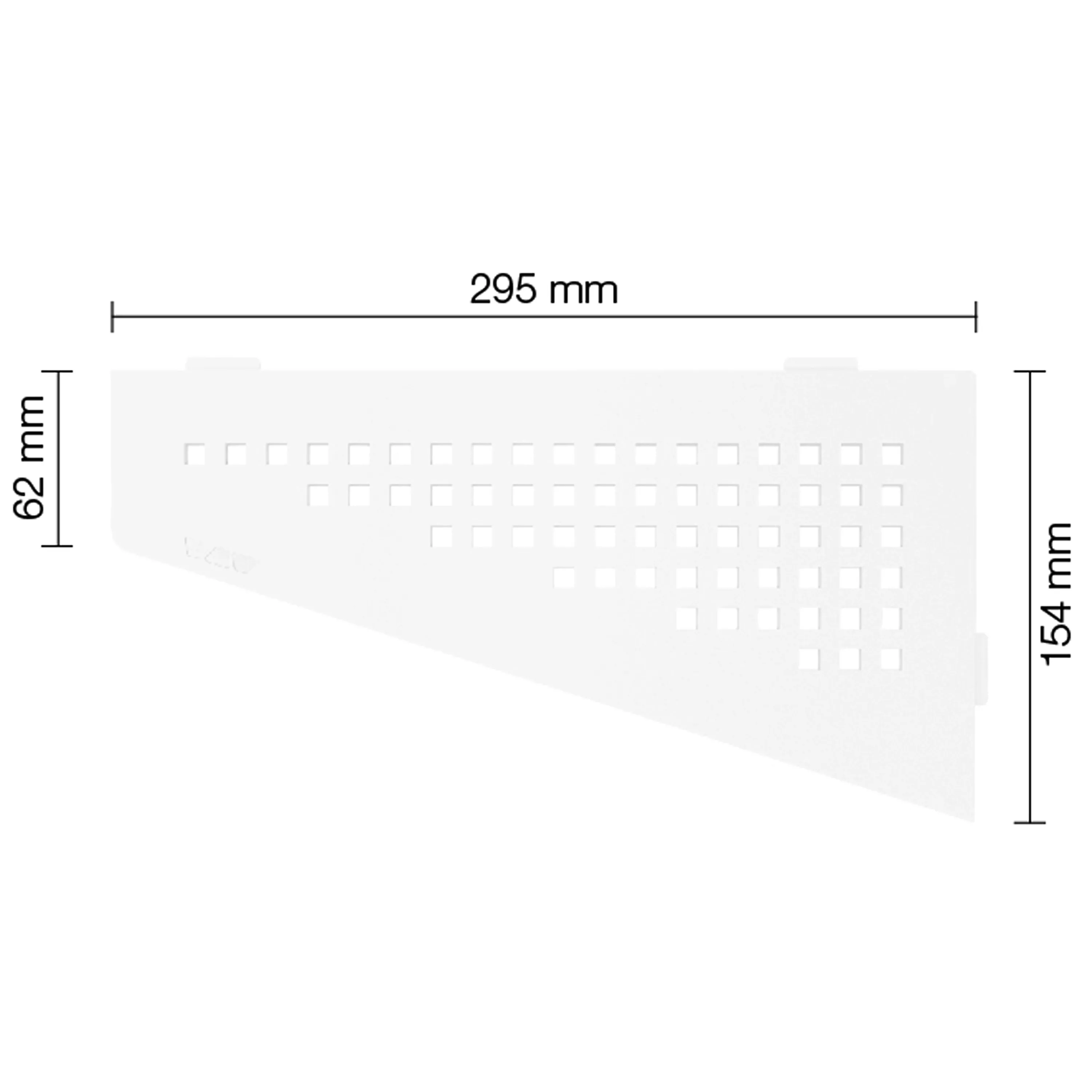 Nástěnná police sprchová police Schlüter čtvercová 15,4x29,5cm čtvercová bílá