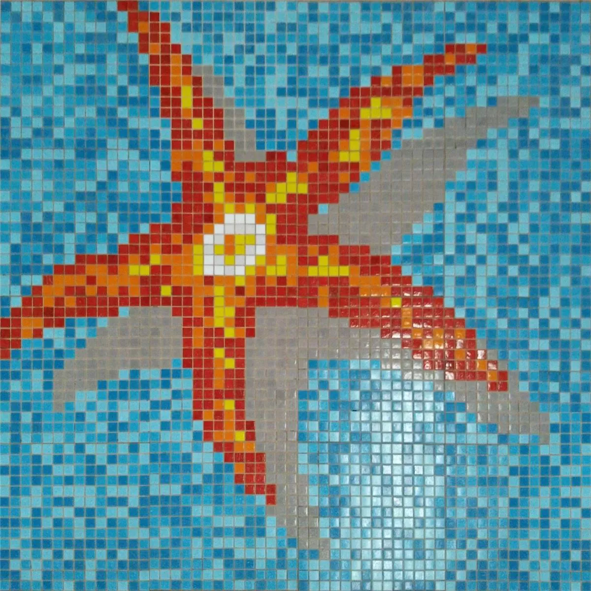 Plavecký Bazén Mozaika Seestar Lepený Papír
