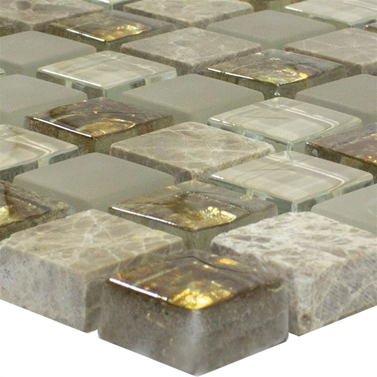 Vzorek Skleněná Mozaika Dlaždice Lexington Sklo Materiálová Směs Hnědá