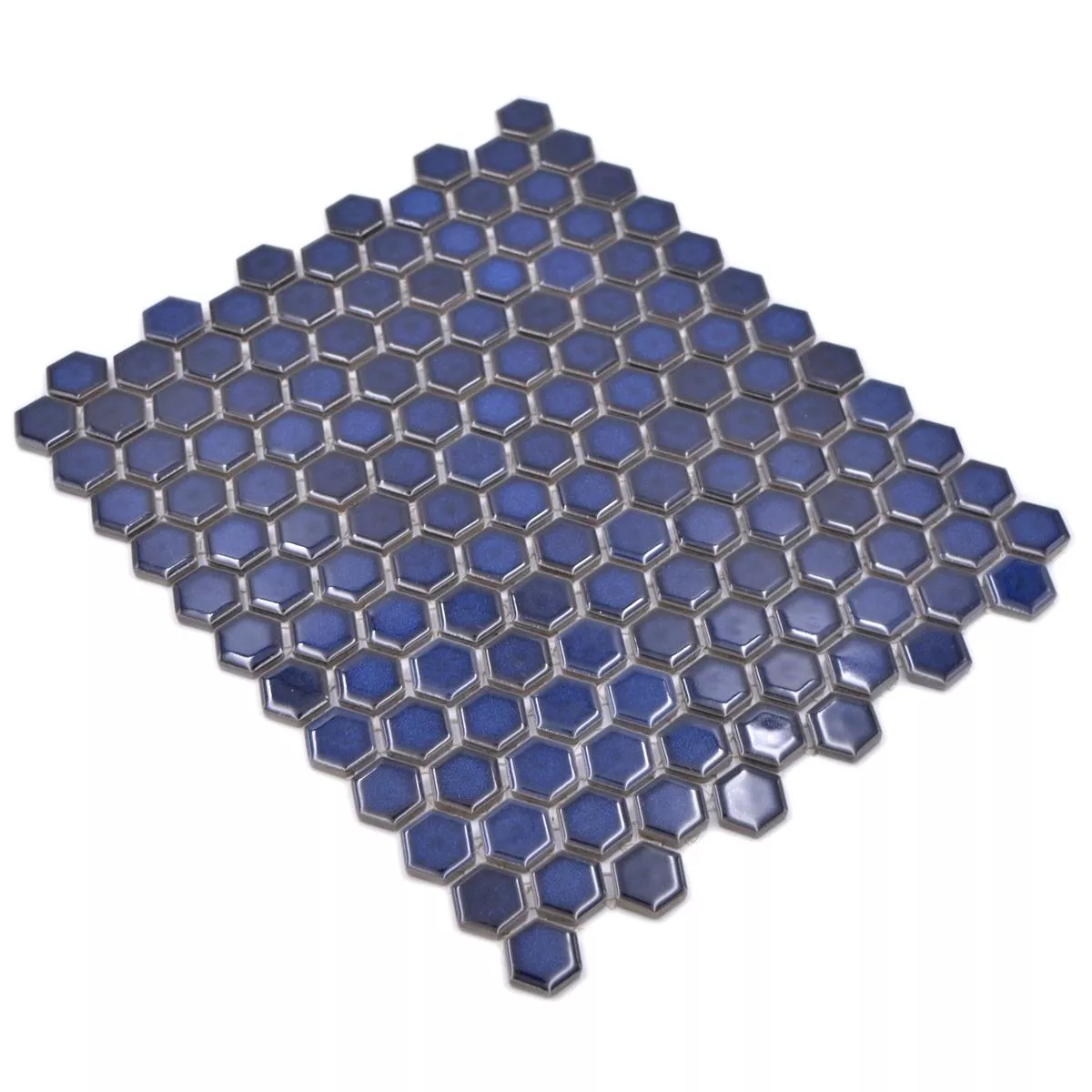 Vzorek z Keramická Mozaika Salomon Šestiúhelník Kobalt Modrá H23