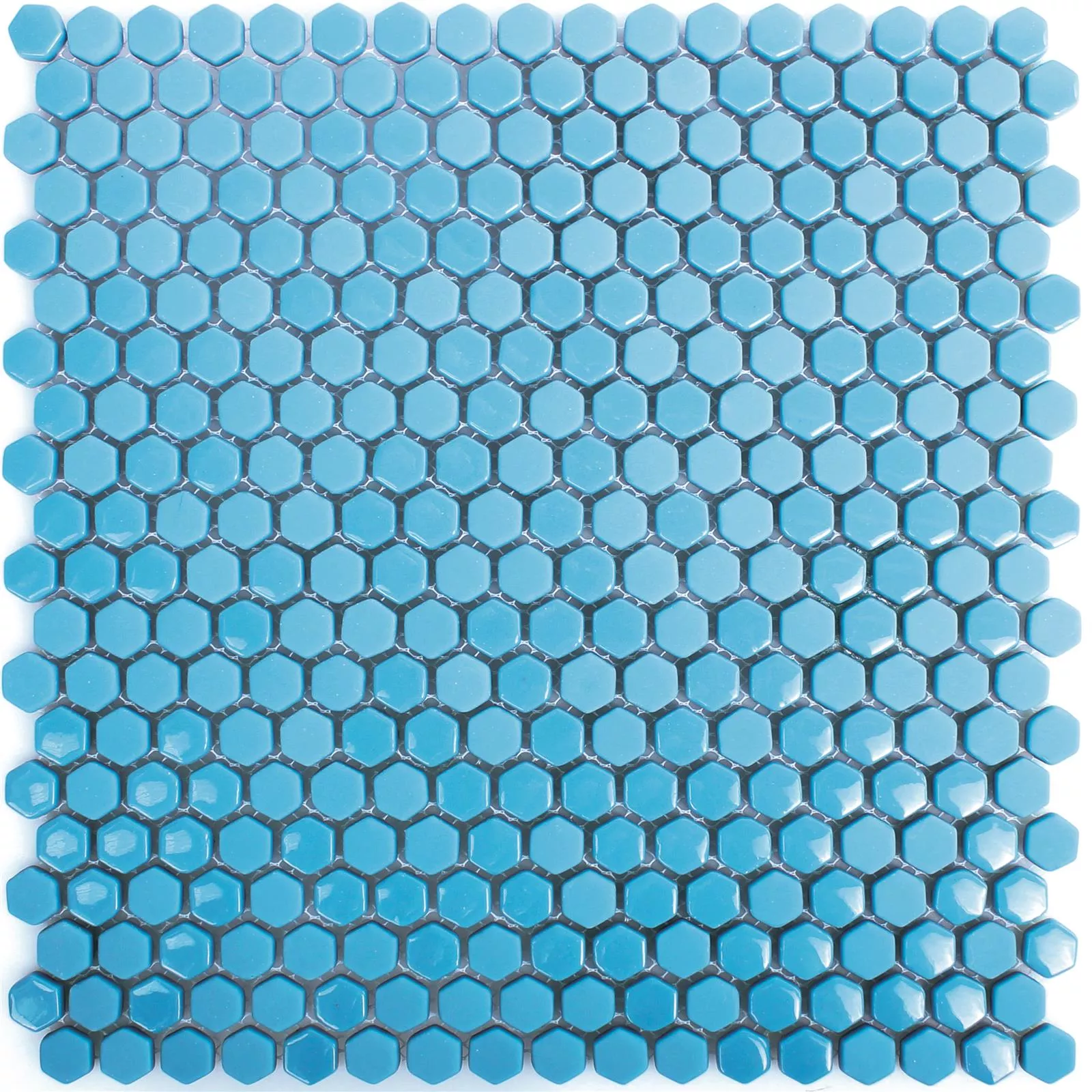 Skleněná Mozaika Dlaždice Brockway Šestiúhelník Eco Modrá