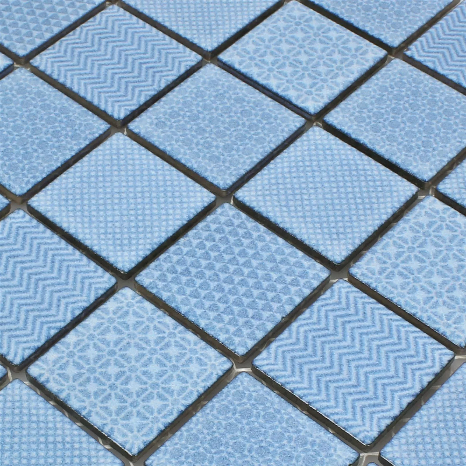 Vzorek Mozaiková Dlaždice Keramika Sapporo Modrá