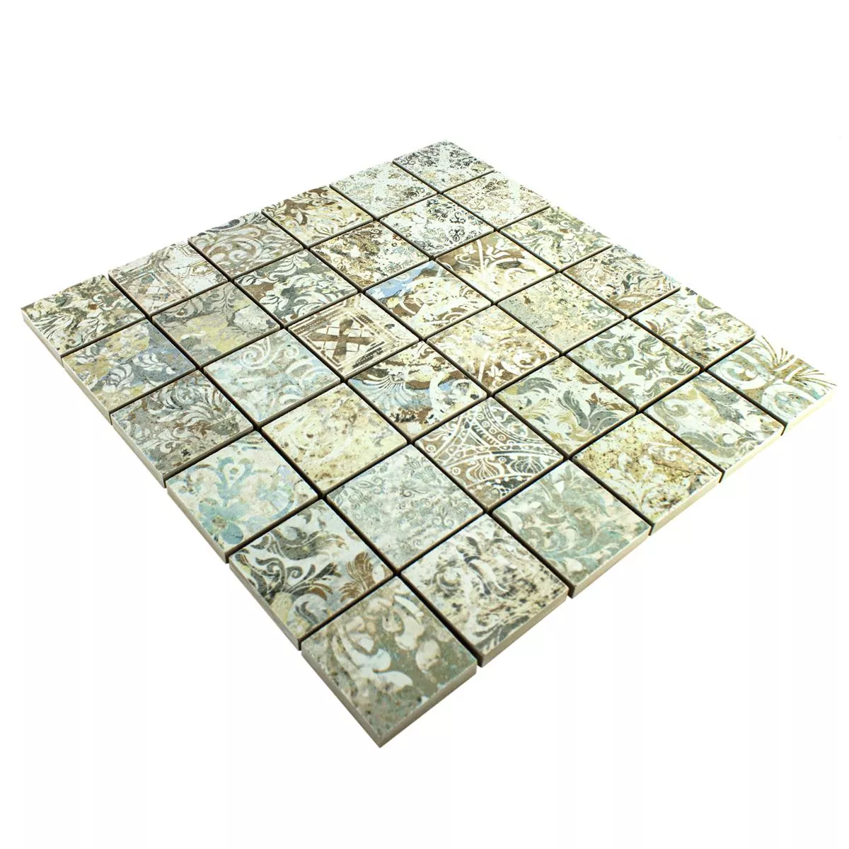 Keramická Mozaika Dlaždice Bellona Efekt Světle Pestrobarevná 47x47mm