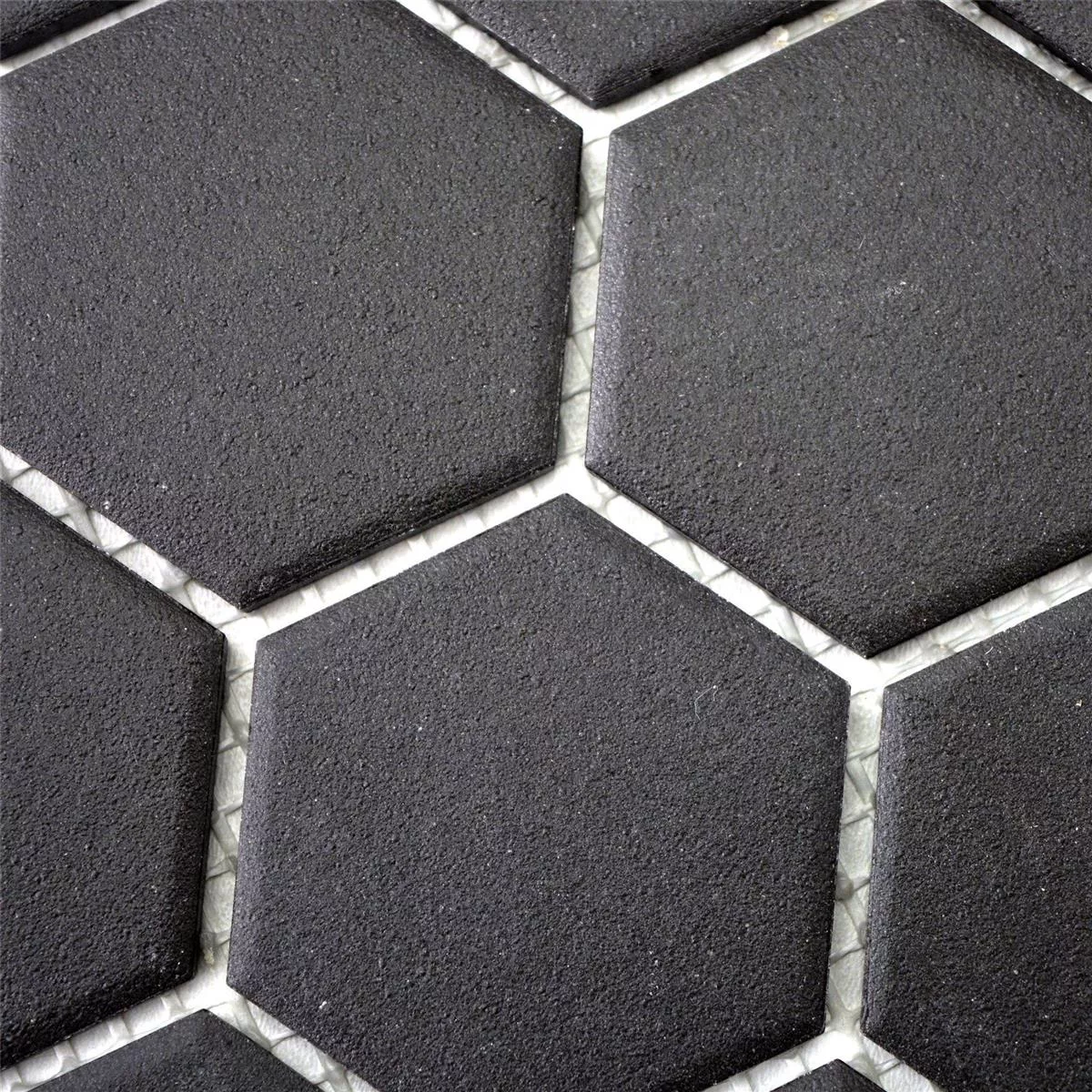 Vzorek Keramika Mozaiková Dlaždice Begomil Neglazovaný Černá
