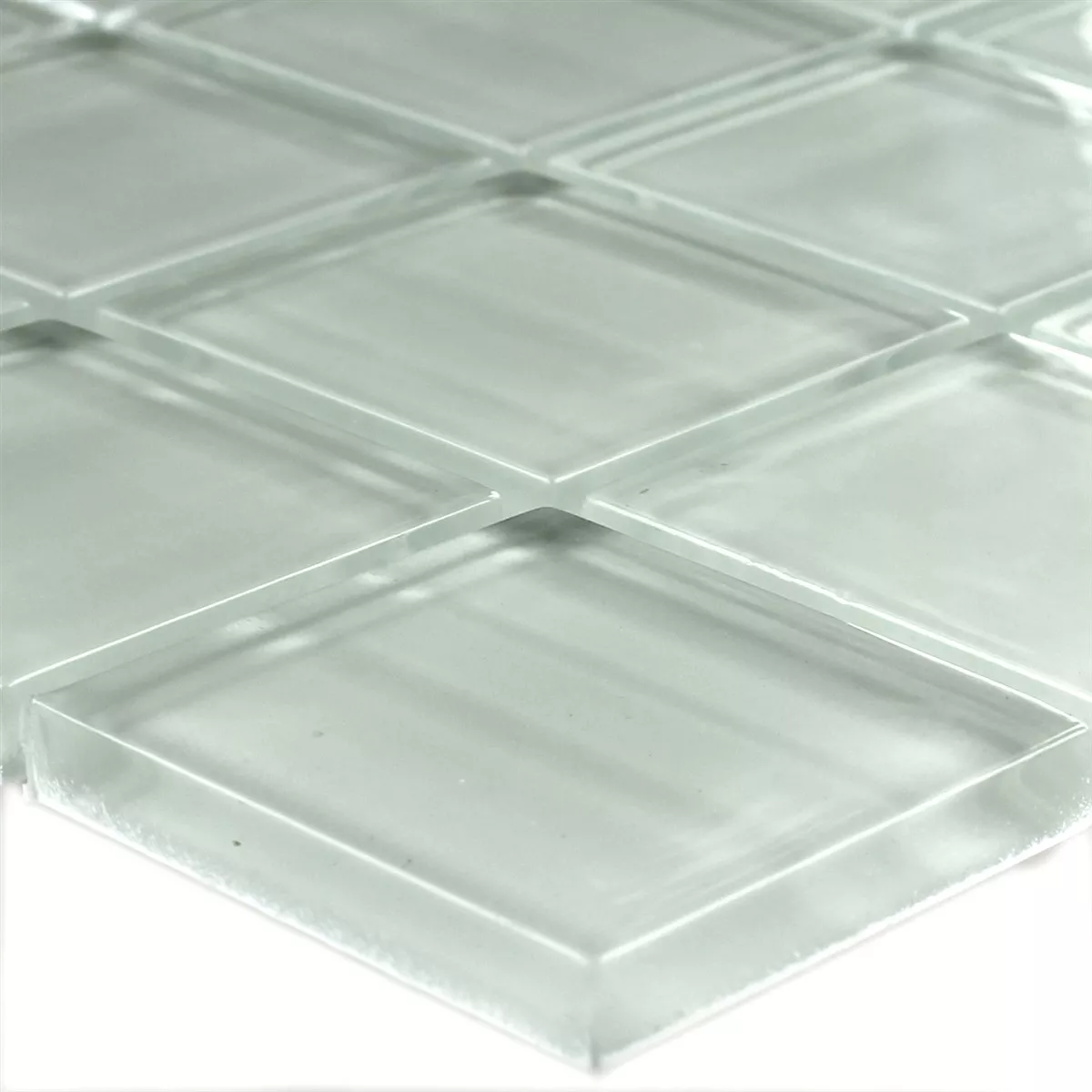 Vzorek Skleněná Mozaika Columbia Bílá Pruhovaný