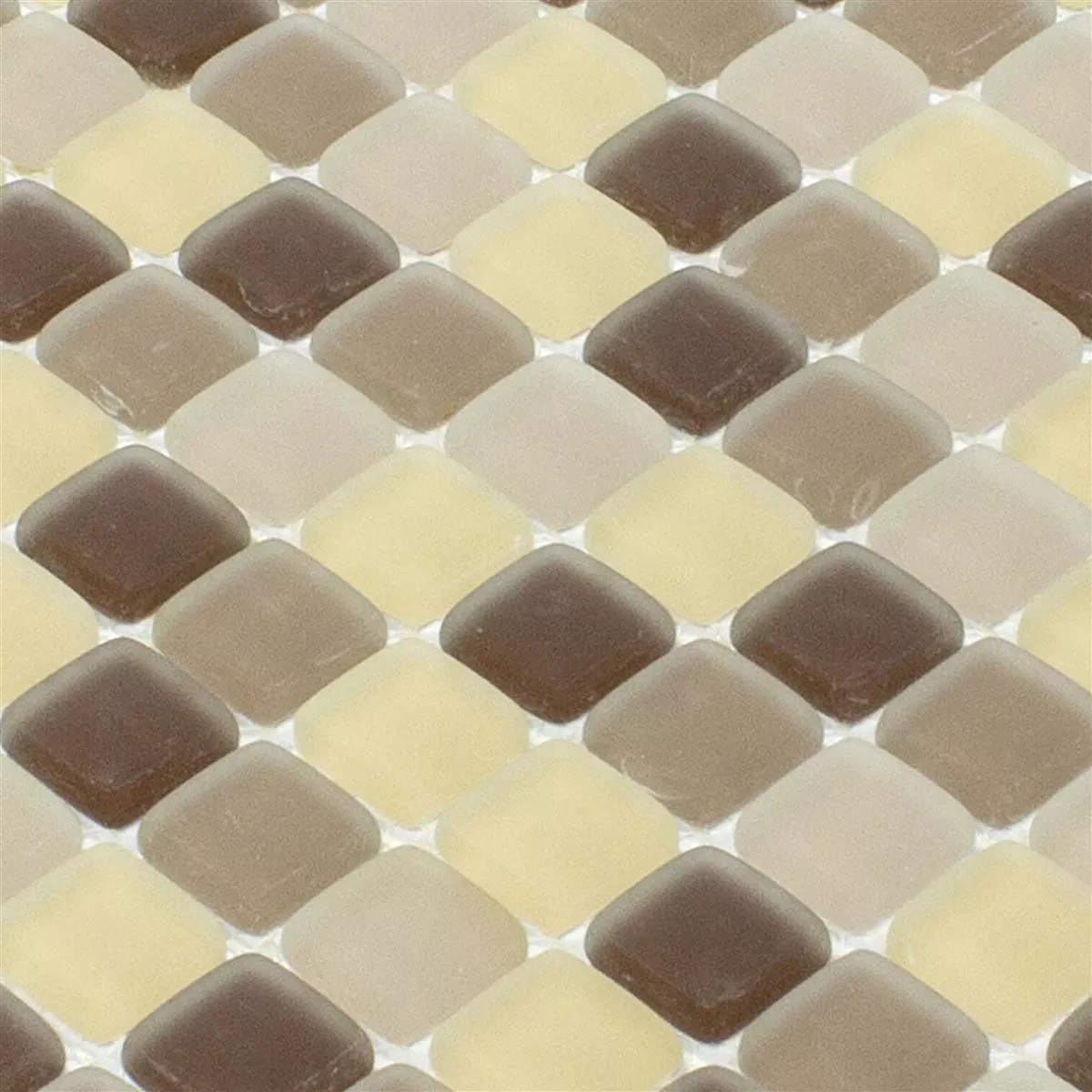 Skleněná Mozaika Dlaždice Ponterio Frosted Hnědá Mix