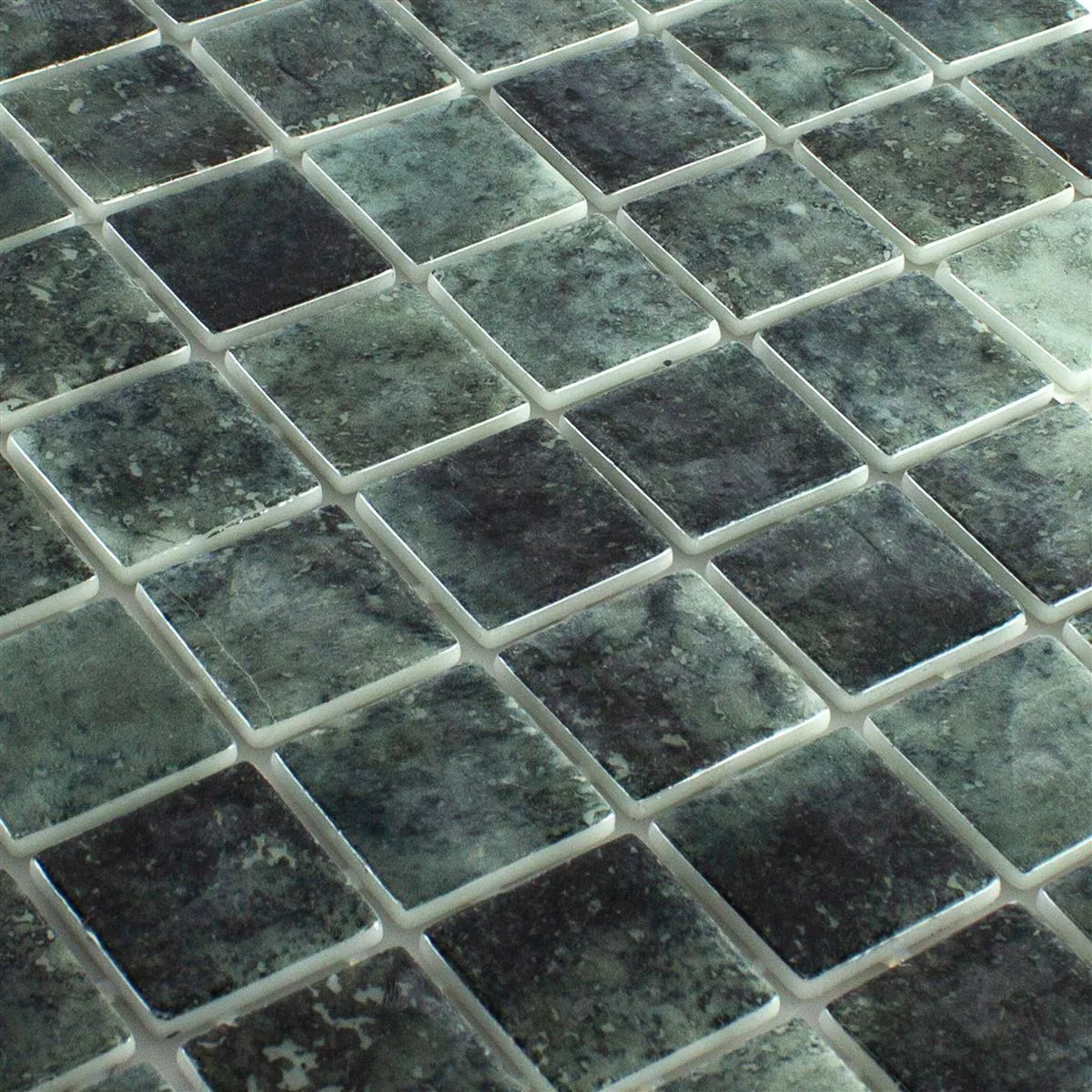Skleněná Mozaika Do Bazénů Baltic Černá 38x38mm