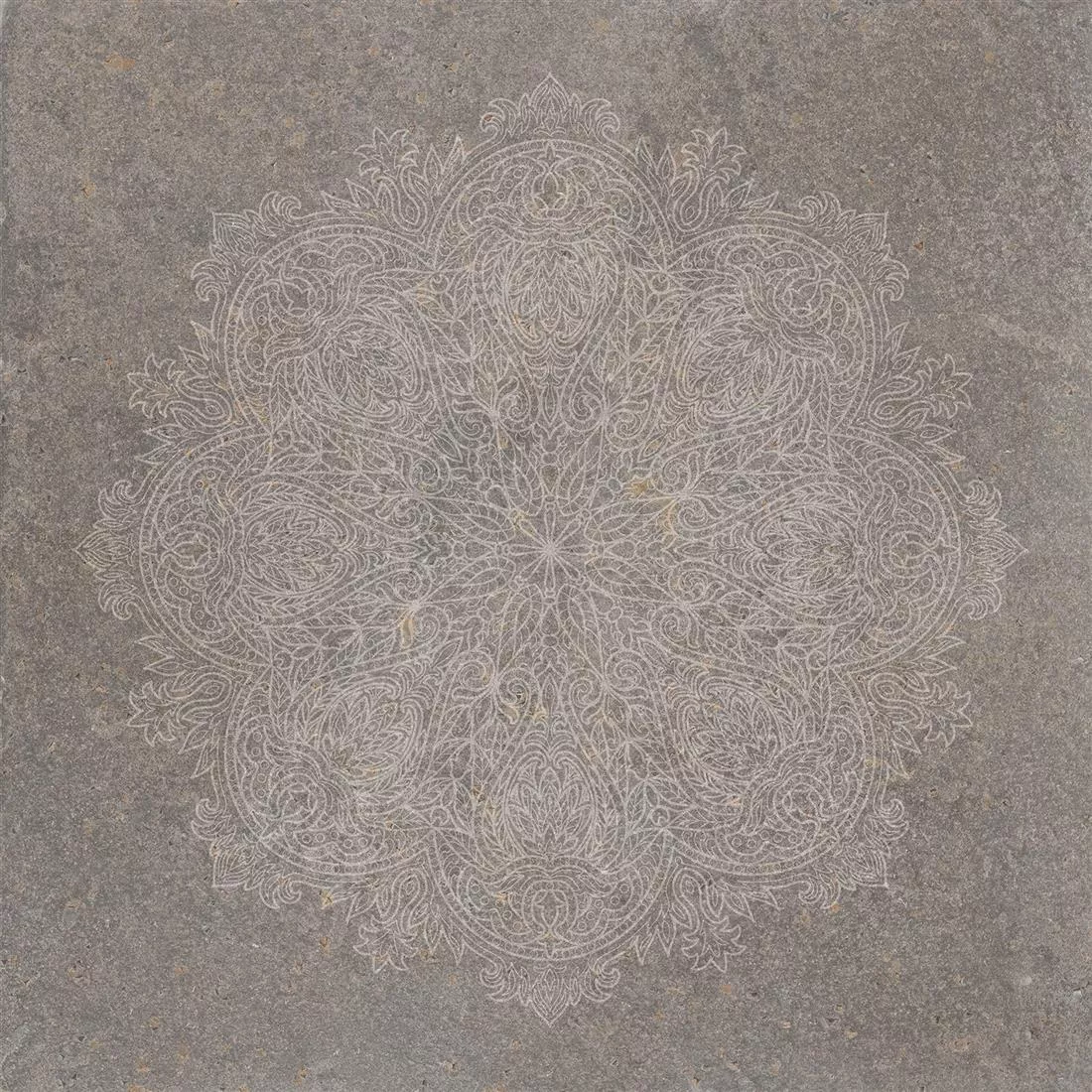 Podlahové Dlaždice Kámen Vzhled Horizon Hnědá Dekor Mandala