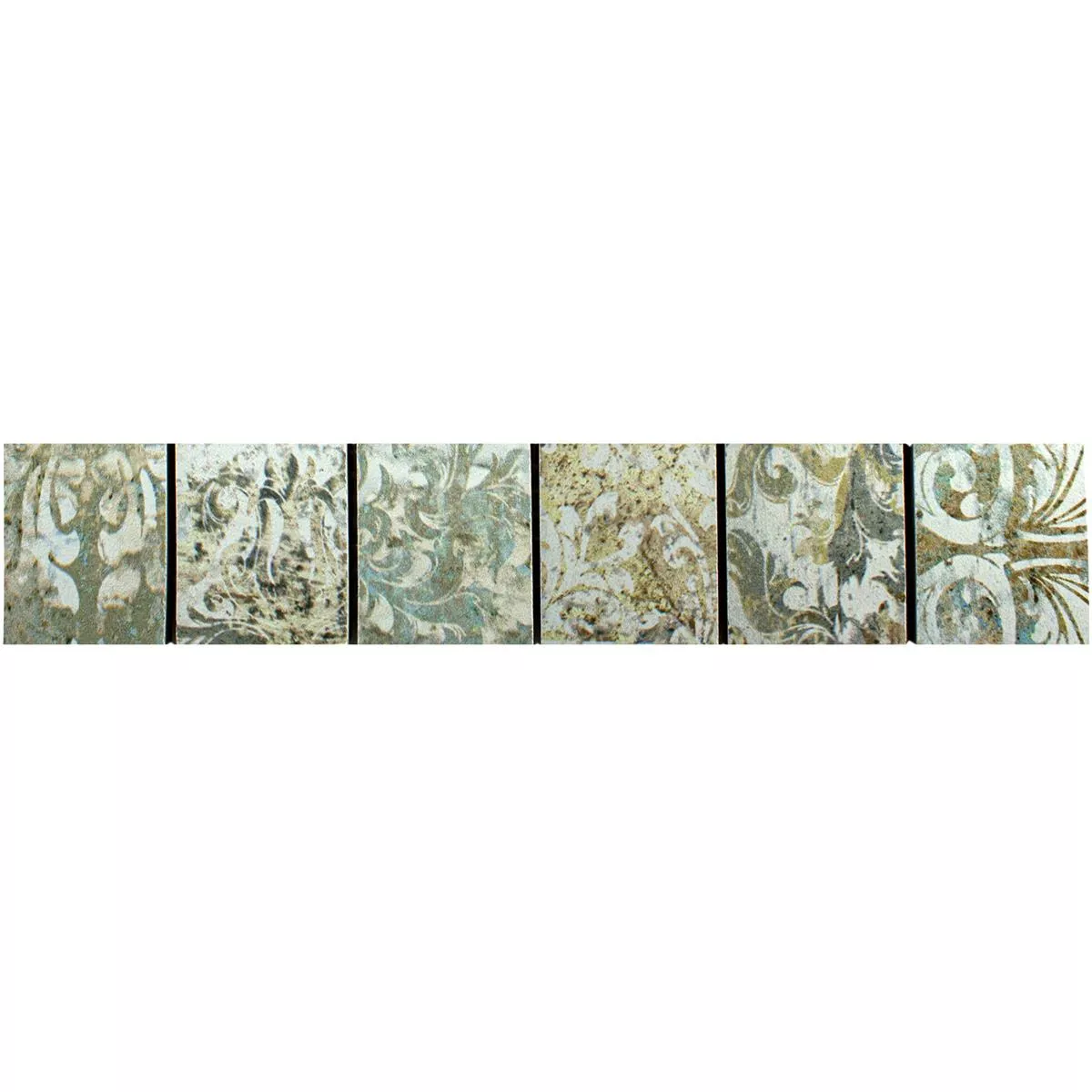 Kameniny S Porcelánovou Povrchovou Úpravou Dlaždice Bordury Pelican Světle Pestrobarevná 47x47mm