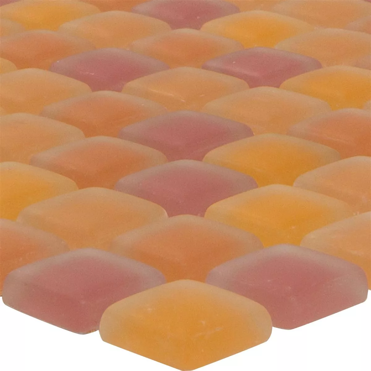 Vzorek Skleněná Mozaika Dlaždice Ponterio Frosted Oranžová Mix