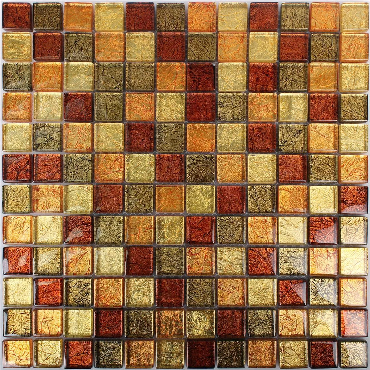 Skleněná Mozaika Dlaždice Curlew Žlutá Oranžová 23