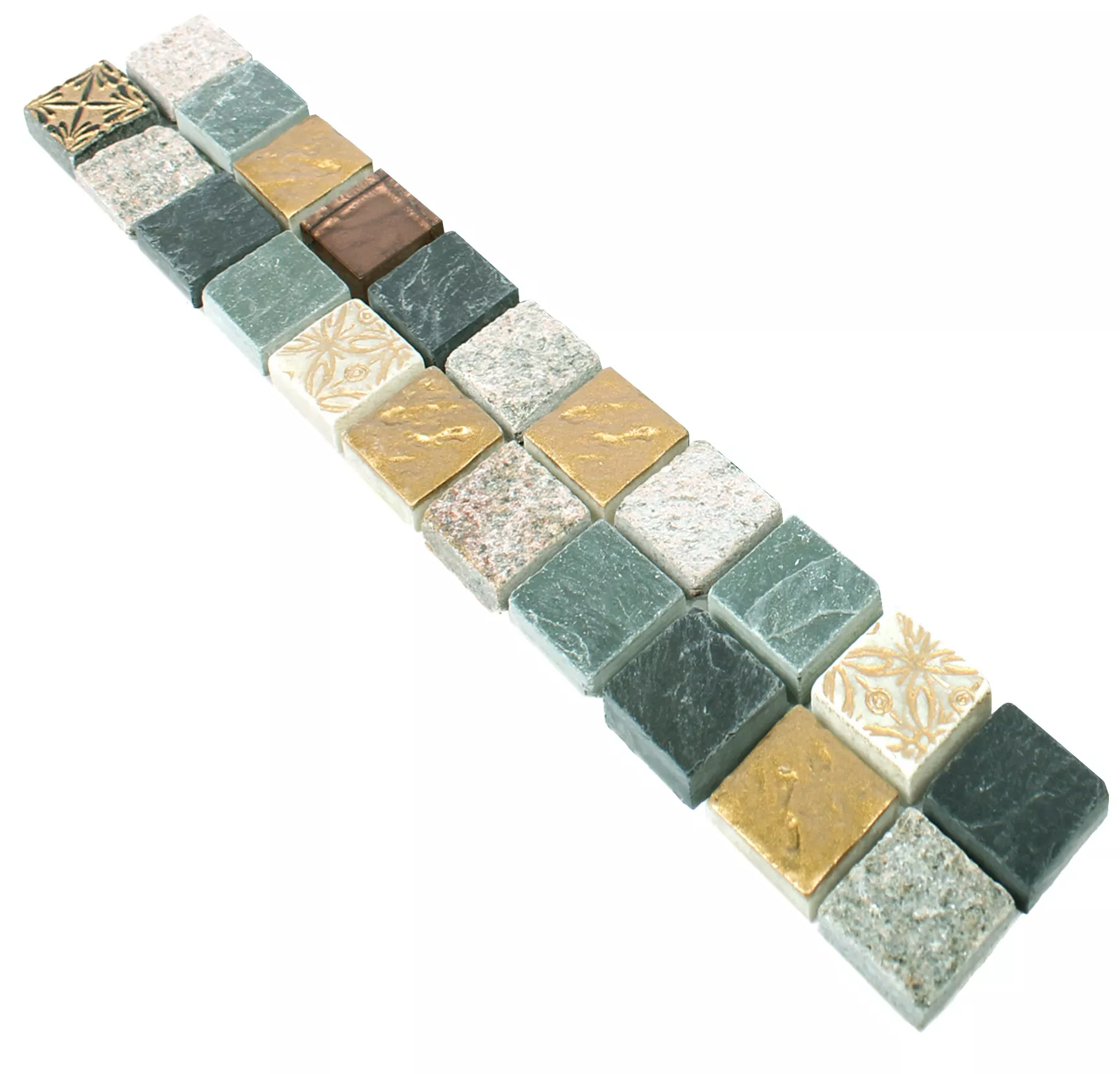 Sklo Přírodní Kámen Bordury Bryant Šedá Zlatá Sklo Přírodní Kámen Bordury Bryant Šedá Zlatá