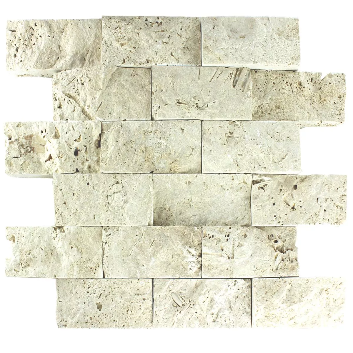 Vzorek Mozaiková Dlaždice Přírodní Kámen 3D Sumba Chiaro Brick