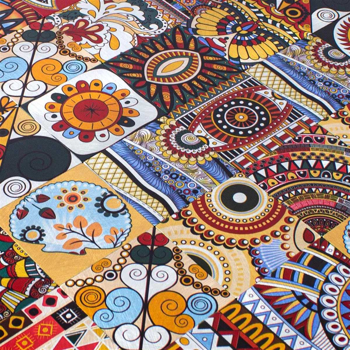 Kov Retro Mozaikové Dlaždice AyBatur Samolepicí Pestrobarevná