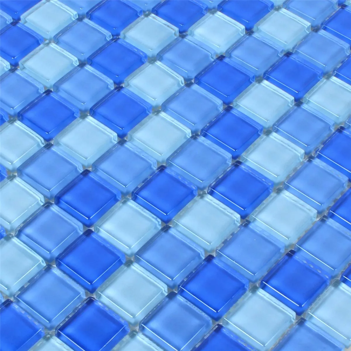 Vzorek Skleněná Mozaika Dlaždice Neptune Modrá Mix