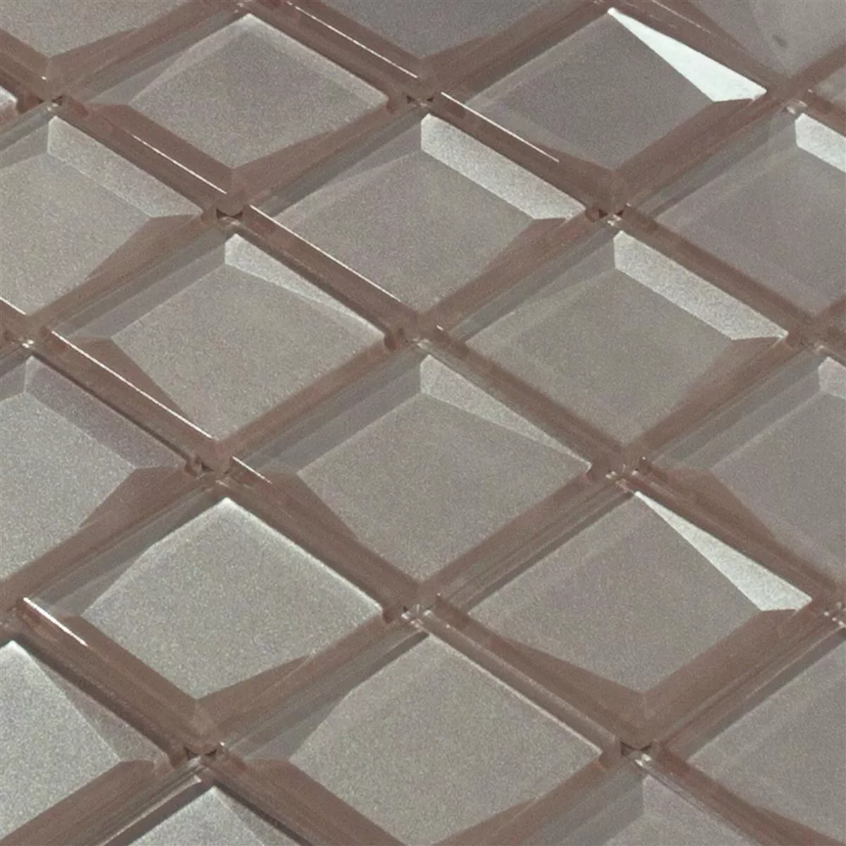Vzorek Skleněná Mozaika Dlaždice Venedig 3D Béžová