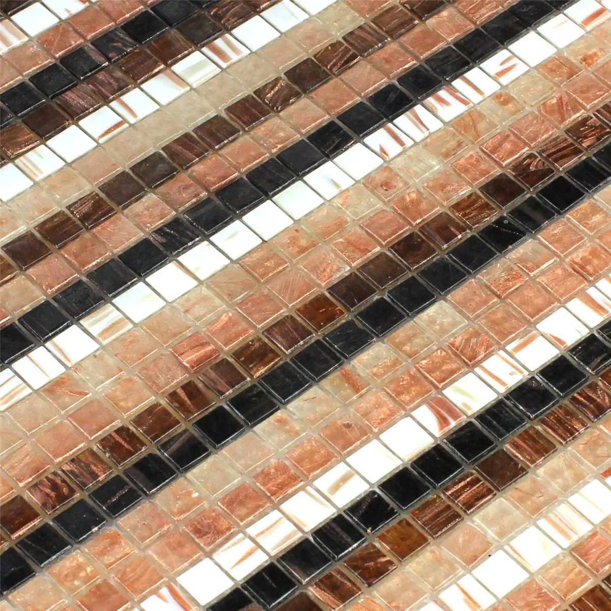 Mozaiková Dlaždice Sklo Efekt Stripe Multi Mix