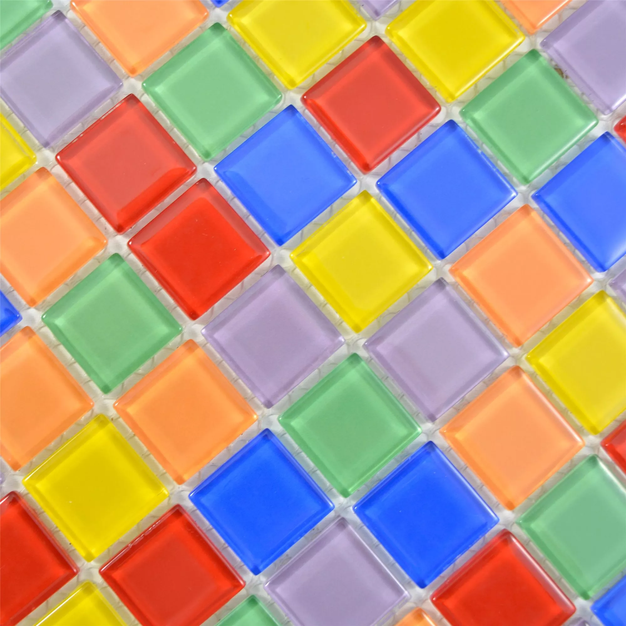 Skleněná Mozaika Dlaždice Ararat Pestrobarevná Mix Úzký
