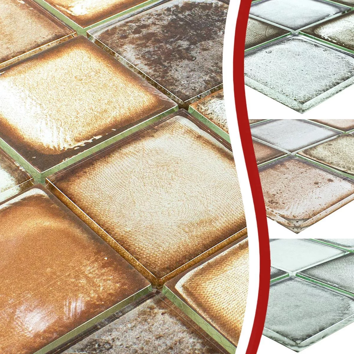 Vzorek Skleněná Mozaika Dlaždice Cementový Vzhled Granada