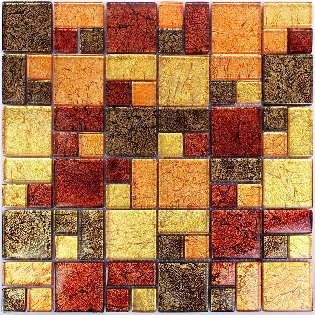 Skleněná Mozaika Dlaždice Curlew Žlutá Oranžová 2 Mix