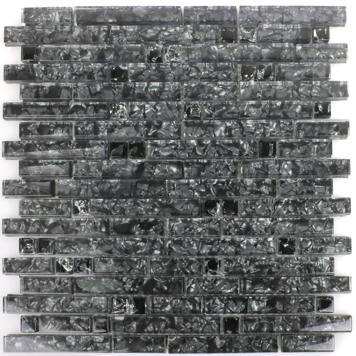 Vzorek Skleněná Mozaika Dlaždice Villach Černá Uni