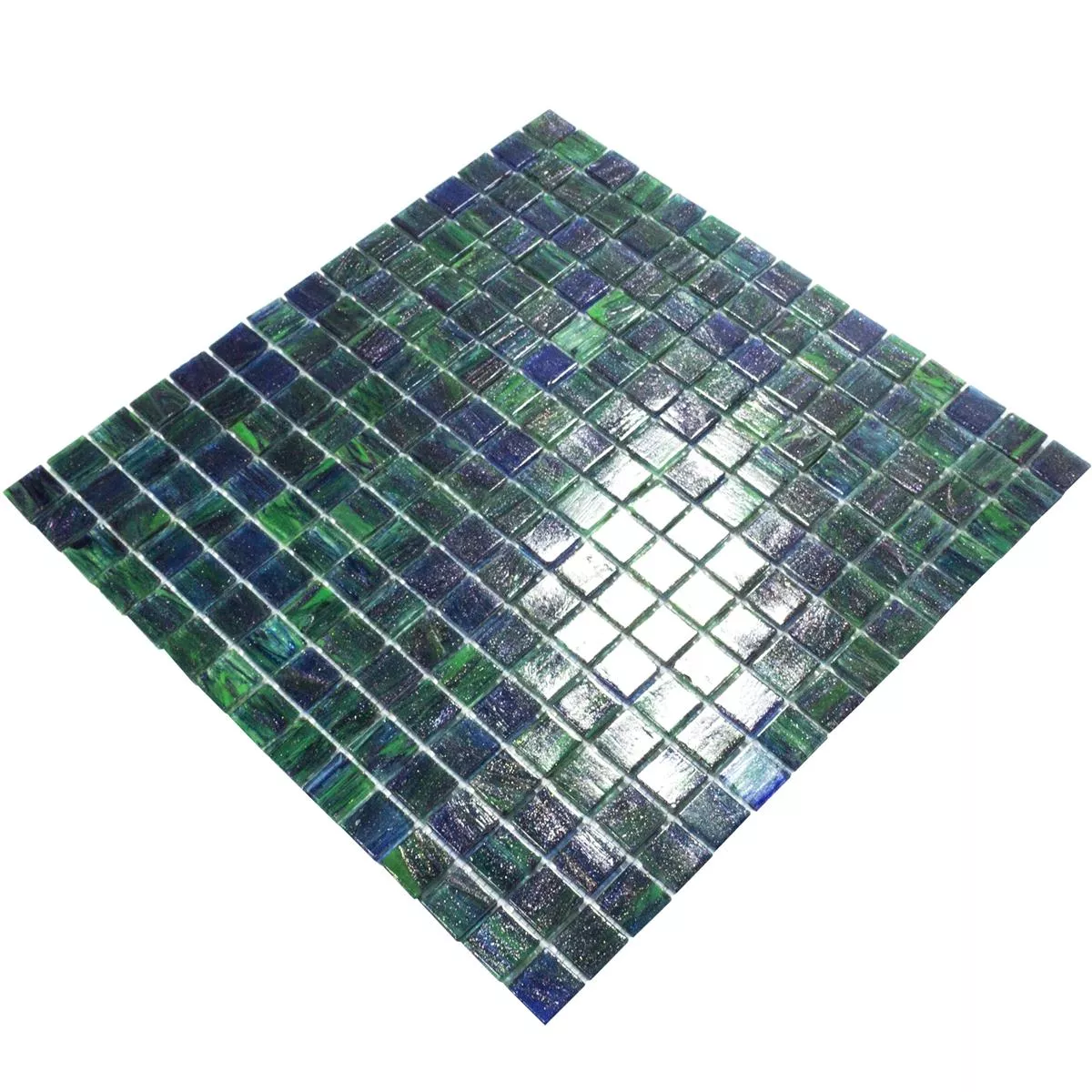 Skleněná Mozaika Dlaždice Catalina Modrá Zelená Mix