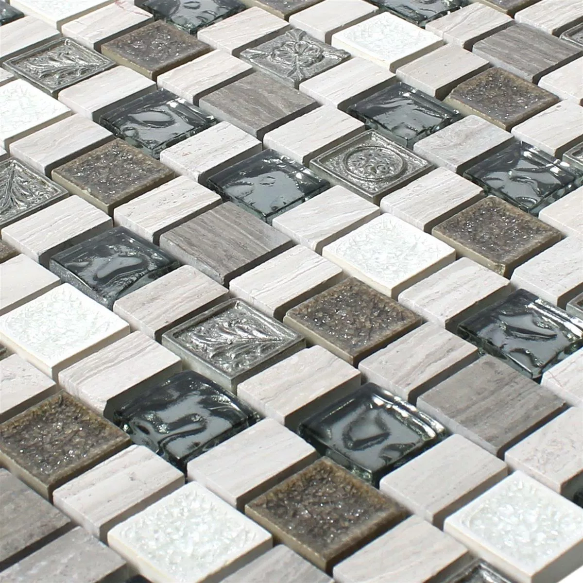 Mozaiková Dlaždice Dresden Multiformat  Dřevo White Mix