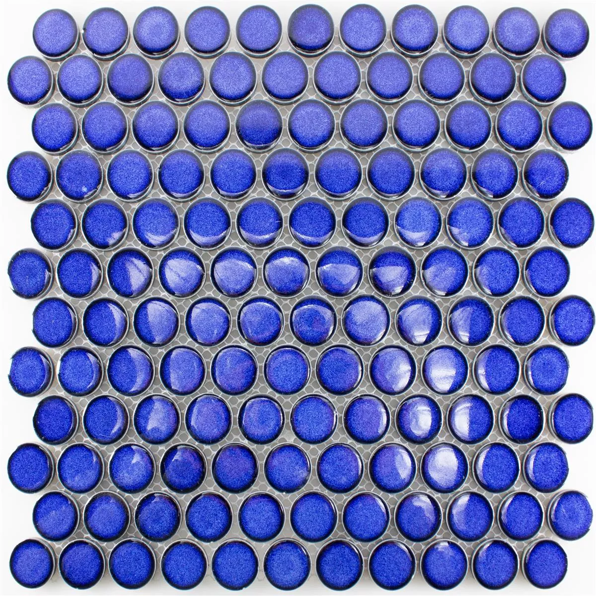 Vzorek Keramika Knoflíková Mozaiková Dlaždice Mission Modrá