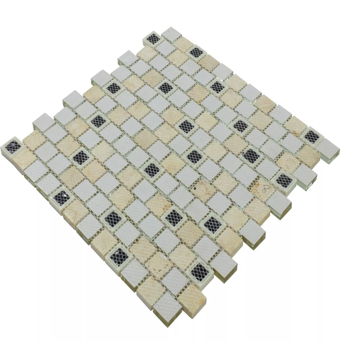 Sklo Plast Mozaika Z Přírodního Kamene Lunaquell Béžová