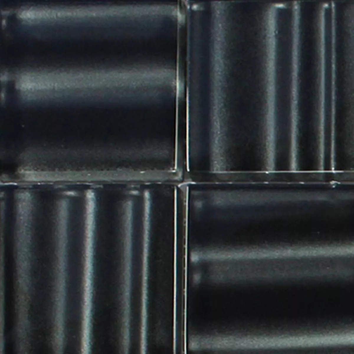 Vzorek Skleněná Mozaika Dlaždice Columbia Černá Pruhovaný