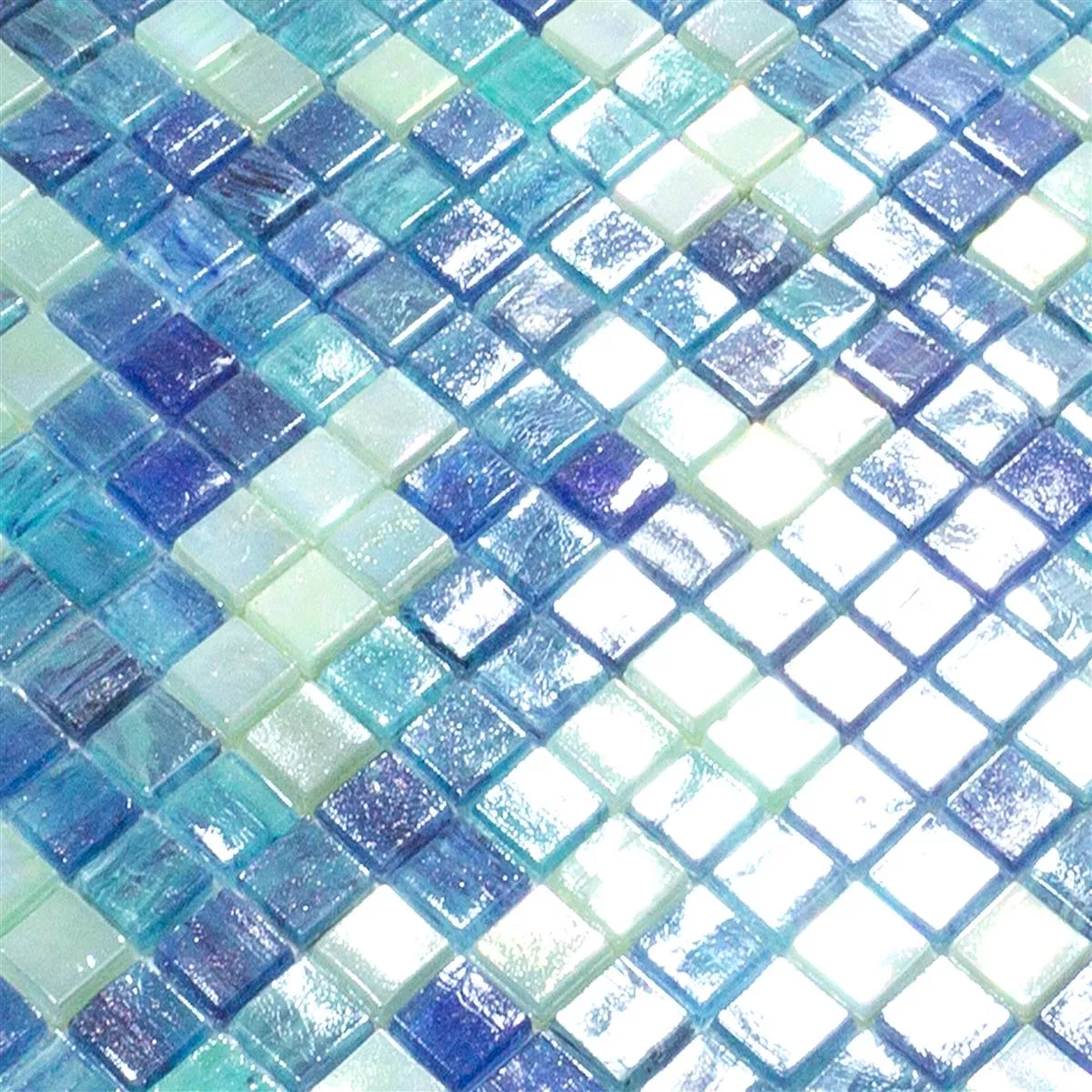 Skleněná Mozaika Dlaždice Carla Modrá Tyrkysový