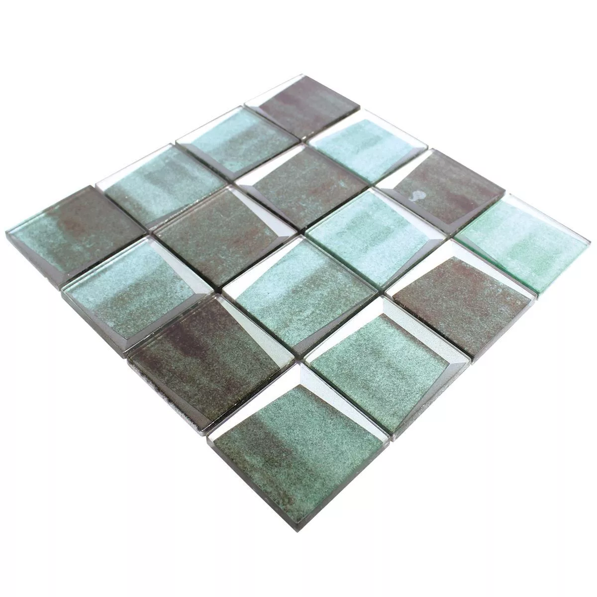 Vzorek Skleněná Mozaika 3D Vzhled Leonora Zelená