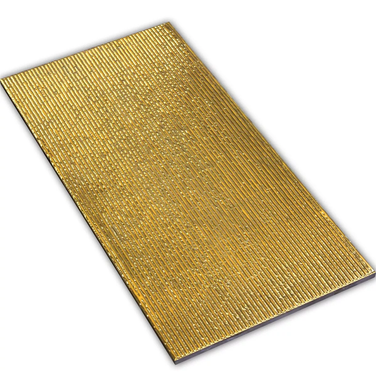 Nástěnný Dekor Dlaždice Zlatá 30x60cm