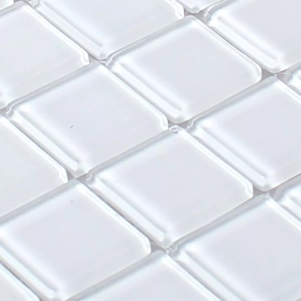 Vzorek Skleněná Mozaika Dlaždice Florida Super Bílá