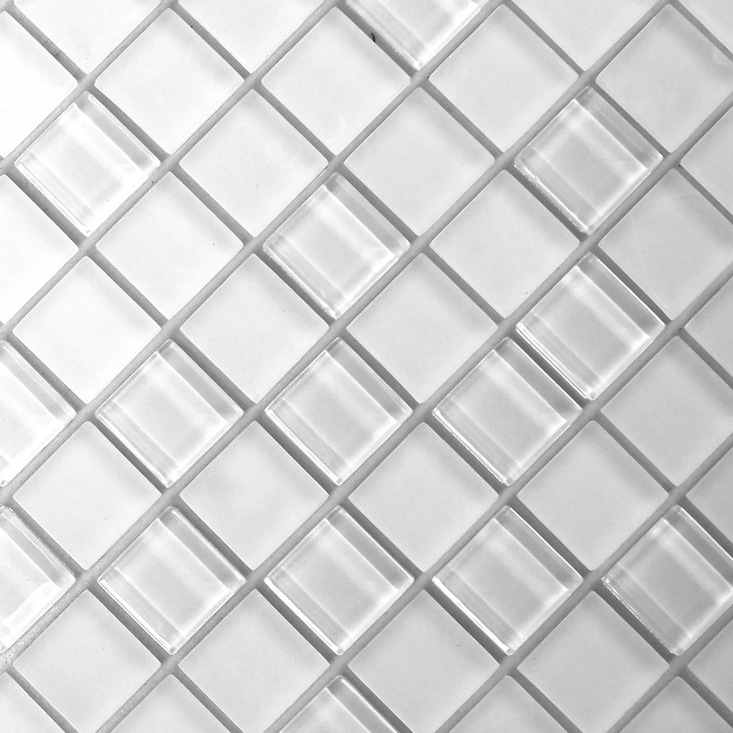 Samolepicí Skleněná Mozaika Bílá