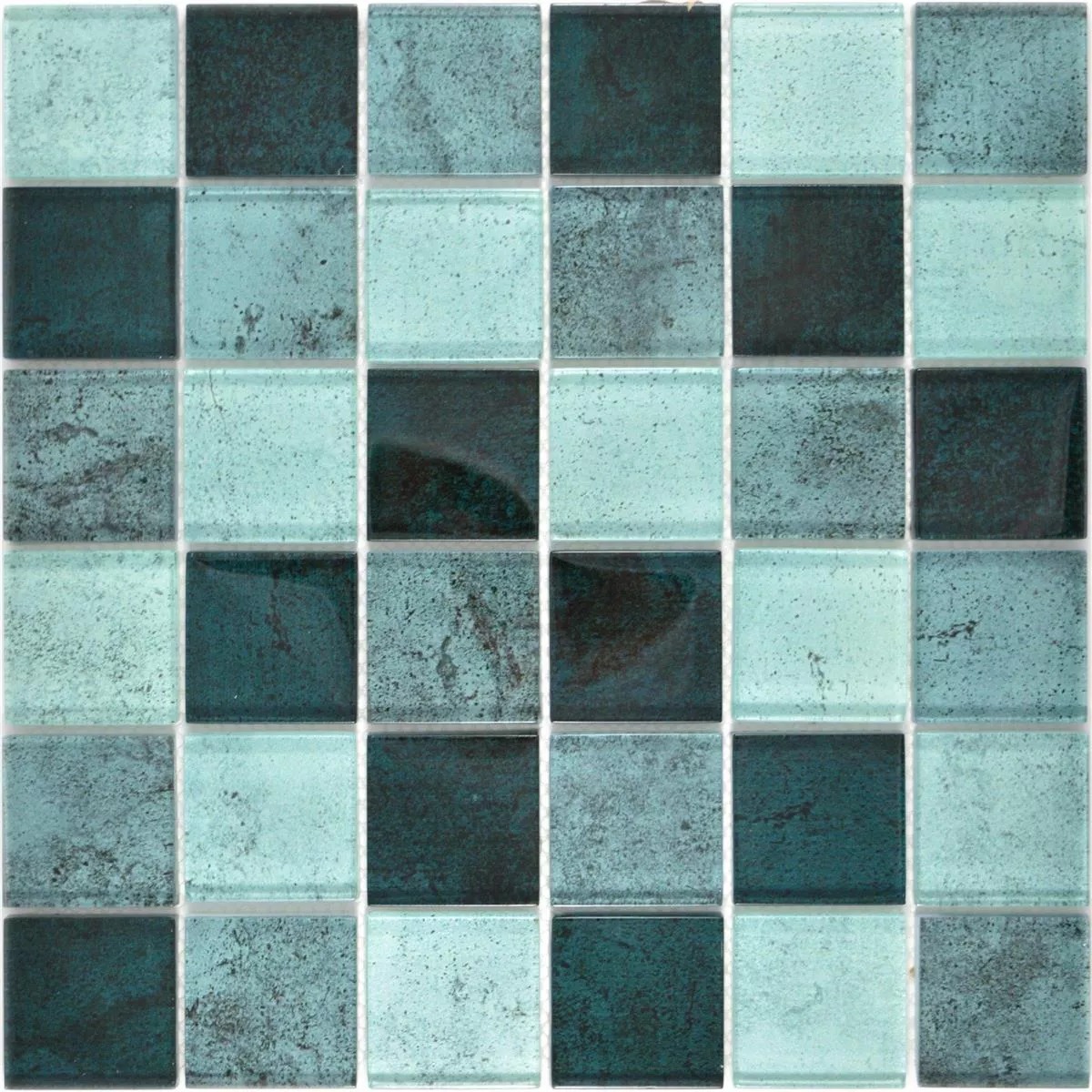 Vzorek Skleněná Mozaika Dlaždice Mignon Petrol