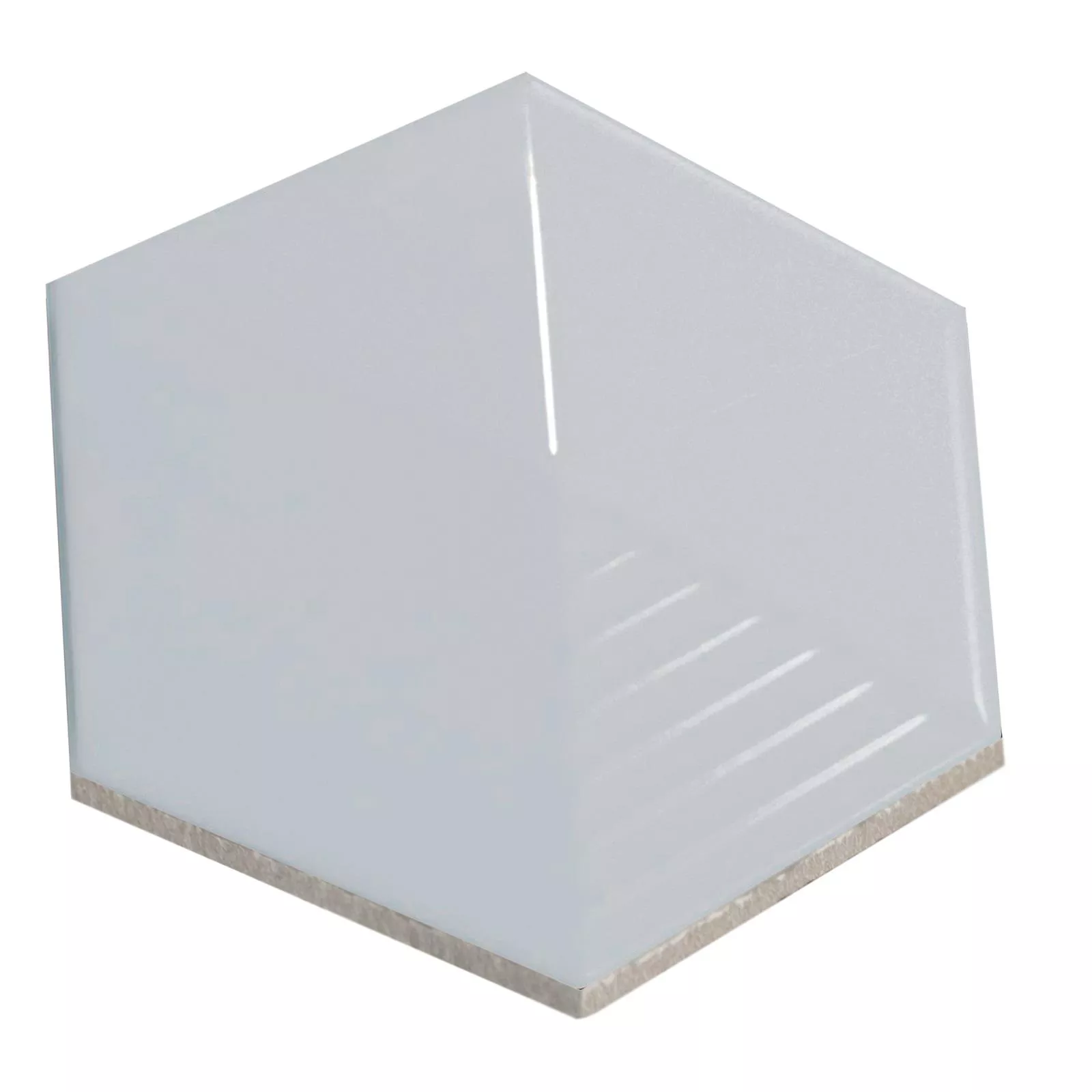 Vzorek Nástěnné Obklady Rockford 3D Šestiúhelník 12,4x10,7cm Světle Modrá