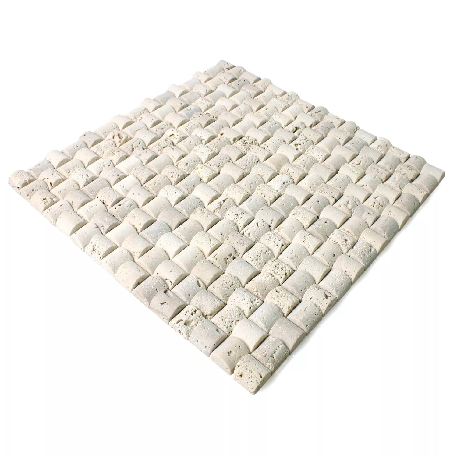 Vzorek Mozaika Z Přírodního Kamene Dlaždice Z Travertinu. Galene Béžová 3D